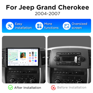 Junsun Wireless Carplay Car Radio for JEEP Grand Cherokee 2004-2007 Car <b>GPS</b> <b>Navigation</b> Multimedia Player Android Video Player - Product Image 2