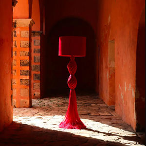 Lampe sur pied moderne LED E27 de <span class=keywords><strong>style</strong></span> bohème rétro avec base en métal et pompon tissé à la main - Product Image 6