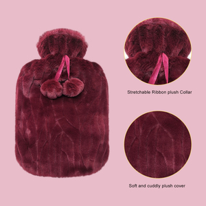 Pantoufles et tablier de cuisine de haute qualité, bouteille d'eau chaude en caoutchouc avec housse en peluche, ensemble cadeau - Product Image 5