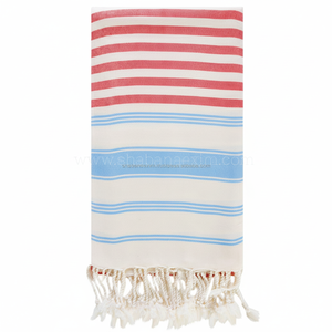 Handloom Turco Algodón Peshtemal Hammam Toalla Con Borlas Ideal Para Spa Yoga Y Playa Estilo De Vida Marcas - Product Image 1