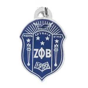 Smalto Bule di alta qualità ZPB Shield Zeta Phi Beta Shield Charms