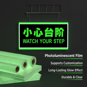<span class=keywords><strong>Film</strong></span> photoluminescent en PVC, 6 heures de luminescence dans le noir, imprimable, auto-adhésif, pour signalisation d'entrepôt, signalisation de sécurité - Product Image 4