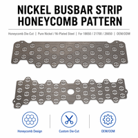 Barre omnibus en nickel découpée sur mesure en nid d'abeille 2P-4P en acier nickelé pur pour cellules 18650 21700
