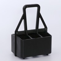 Porte-bouteille de bière pliable en plastique Conteneur à boissons avec poignée Panier porte-bière pour pique-nique barbecue en plein air