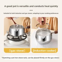 Casserole à lait pour bébé en acier inoxydable 304 à 3 plis, cuiseur à porridge individuel, chauffe-lait, casserole à sauce