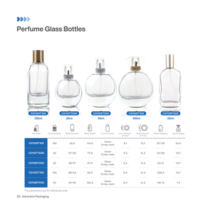 Vente en gros de flacons de parfum en verre vides, élégants, créatifs, rechargeables, personnalisés, 100 ml - Product Image 2