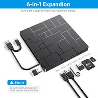 USB 3,0 Tipo-C CD DVD +/-RW Unidad de DVD externa Brenner óptica con USB y SD/TF Alle PC Laptop/Desktop/Mac