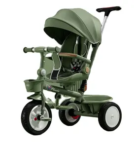 دراجة ثلاثية الوزن متعددة الوظائف للأطفال بعمر من 2-5 سنوات دراجة ثلاثية العجلات قابلة للطي للأطفال مع دواسات
