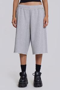 Oem pantaloncini Casual in cotone di spugna francese personalizzati da uomo con orlo crudo pantaloncini lavati con acido pantaloncini da esterno con tuta larga - Product Image 3