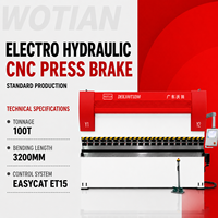 Presse plieuse CNC WE67K 100T3200MM, production flexible, commande multi-axes pour la fabrication d'acier au carbone