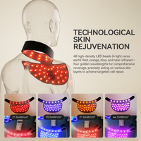 Masque facial en silicone LED personnalisé avec thérapie photonique à la lumière rouge et infrarouge pour le visage, le cou et les lèvres