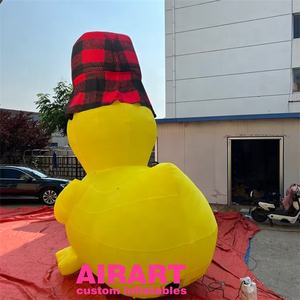 Pato Inflable para Decoración de Fiestas, Pato Inflable con Sombrero y <span class=keywords><strong>Gafas</strong></span> Negras - Product Image 3