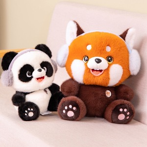 Serie de dibujos animados, juguete de peluche, auriculares, <span class=keywords><strong>mapache</strong></span>, Panda, Husky, conejito, muñeca, relleno de algodón PP para dormir de los niños, juguetes de animales de peluche - Product Image 5