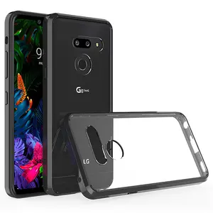2019 TPU Bumper PC Back case Acrylic clear back Mobile Case For LG G8S ThinQ