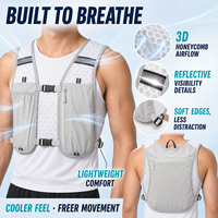 Sac d'hydratation réfléchissant pour course nocturne, cyclisme et jogging, personnalisable avec logo, livraison rapide, gilet d'hydratation pour trail, vente chaude