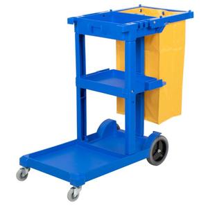 Carrello Multiuso Blu con Borsa Gialla per Lavori di Pulizia - Product Image 1