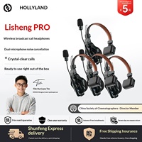 Sistem Produksi Nirkabel Panggilan Tiga Arah Mammoth Lisheng Pro, Headset In-Ear Full-Duplex Dalam Kabin, Interkom Antarmuka 3.5mm