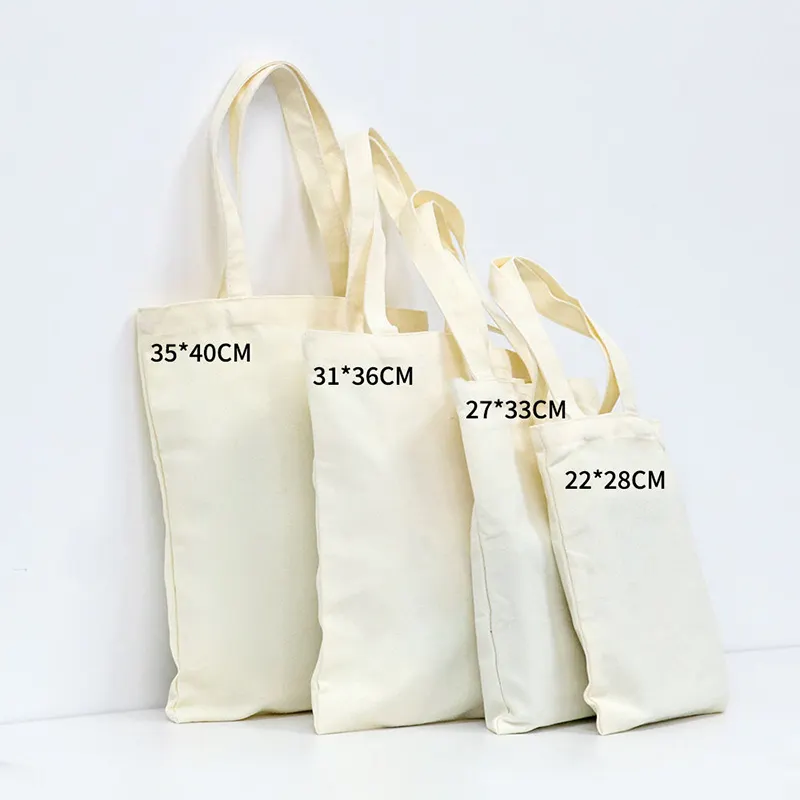 Kundenspezifische Größe einfarbige Canvas-Tasche individuelles Logo Baumwoll-Canvas-Tote-Tasche für Lebensmittelgeschäft Einkauf Schulter