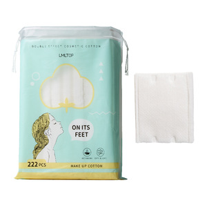 Discos de algodón para maquillaje LMLTOP, 222 unidades, de tres capas, gruesos, para limpieza facial y desmaquillado. - Product Image 1
