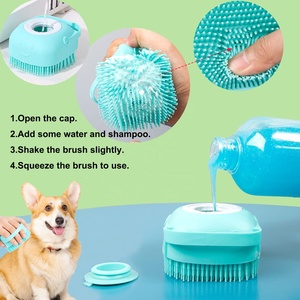 Cepillos de peine para mascotas autolimpiantes de propiedad de fábrica, removedor de pelo de silicona, ducha para gatos, perros, animales, cepillo de champú para perros - Product Image 5