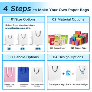 紙袋手作りカスタムブランド靴包装用ショッピング用 - Product Image 5