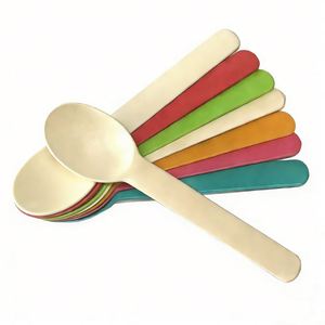 Cucharas Desechables Ecológicas Personalizadas de Almidón de Maíz, Coloridas, para Yogur y Helado - Product Image 3