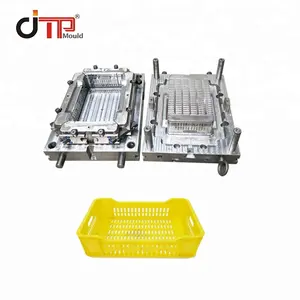 Used 플라스틱 사출 산업 우유 맥주 음료 병 야채 접는 과일 물고기 스택 Storage box 빵 crate mold