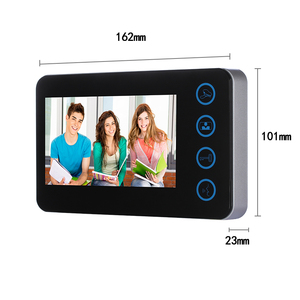 4.3 inch có dây Video <span class=keywords><strong>intercom</strong></span> chuông cửa hệ thống tầm nhìn ban đêm không thấm nước 1 máy ảnh 3 màn hình căn hộ chuông cửa Điện thoại chuông Kit - Product Image 4