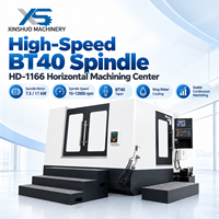 Centre d'usinage CNC horizontal 3 axes HD1166 avec contrôleur CNC NT40, 12000 tr/min, charge de table 800 kg, pour usinage intensif