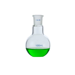 2024 nuevo matraz de vidrio de ebullición KRC con forma redonda laboratorio químico cuello largo 100ml - Product Image 3