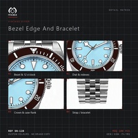 Montre de plongée automatique vintage, mouvement NH35, verre saphir bombé, cadran lumineux, acier chirurgical, 200 m, montres mécaniques