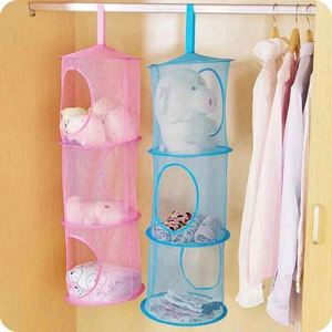 3 Shelf Hanging Storage Net Organizer Bag Mesh Closet Organizers for Bedroom Door Wall Home Clothing Tools Jewelry Bedding - Product Image 2