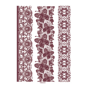 Autocollants de <span class=keywords><strong>tatouage</strong></span> en <span class=keywords><strong>dentelle</strong></span> au henné brun, <span class=keywords><strong>tatouage</strong></span> temporaire imperméable, art corporel, <span class=keywords><strong>tatouage</strong></span> au henné, motifs de <span class=keywords><strong>bras</strong></span> - Product Image 6