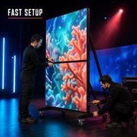 Display LED Pieghevole di Grande Formato 80 Pollici P2.5, Schermo Gigante Monoblocco con Luminosità 1200 cd, Garanzia di 2 Anni, CMS Integrato/Cloud