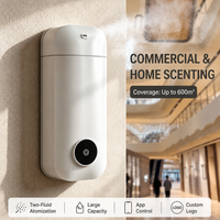 Diffuseur d'arômes mural sans eau en porcelaine, alimenté par batterie électrique, 500 ml, éclairage LED, pour hôtels de luxe, usage domestique et extérieur
