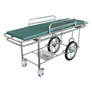 Adjustable Height Hospital <b>Trolley</b> With 4 Castors Plastic Material Contemporary Design For Medical Transport And Examination - Product Image 2