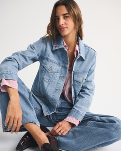 Chaqueta de Manga Larga para Mujer LEDUO, Personalizada, Casual, de Primavera, en Mezclilla Lavada, con Cierre de Broches Delanteros - Product Image 3