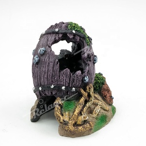 Tronco hueco acuario ornamento ocultar cueva túnel del agujero Stump Decoración - Product Image 2