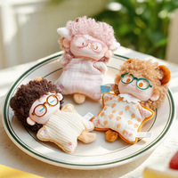 Porte-clés en peluche Kawaii à boucles volumineuses, figurine animale compagnon de table, ornement suspendu pour sac à dos, vente en gros transfrontalière
