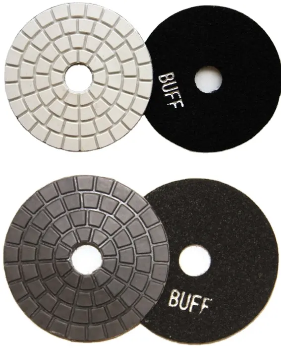 Wit Buff Pads 4 Inch Natte Diamantslijperij Pads