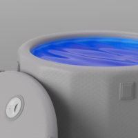 Baignoire ronde gonflable portable Ambohr pour exercices intérieurs et extérieurs, récupération physique et spa, bain froid