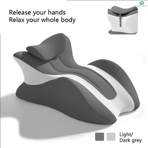 Oreiller ergonomique moderne en mousse à mémoire de forme pour le cou, 100 % polyester, mousse à rebond lent, lavable, coussin de repos confortable pour dormir, solide - Product Image 4