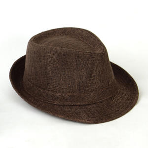 Chapeau haut de forme de couleur unie en lin de style Jazz Hat <span class=keywords><strong>pour</strong></span> hommes et femmes dans un couple de <span class=keywords><strong>pare</strong></span>-<span class=keywords><strong>soleil</strong></span> - Product Image 4