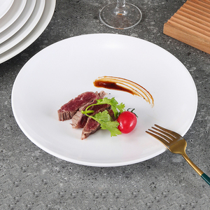 Usine en gros 9 "vaisselle <span class=keywords><strong>blanche</strong></span> incassable plats et <span class=keywords><strong>assiette</strong></span> de restaurant gastronomique pour restaurant - Product Image 2