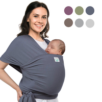 Écharpe de portage respirante et polyvalente pour bébé, porte-bébé ergonomique extensible et réglable pour nouveau-né