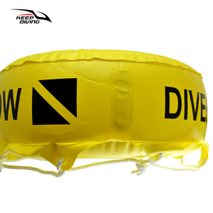 ห่วงชูชีพแบบเป่าลม Keep Diving ขนาด 24 นิ้ว ทำจาก PVC รูปทรงวงกลม พร้อมป้ายบอกตำแหน่งใต้น้ำ สำหรับการช่วยเหลือทางทะเล - Product Image 3