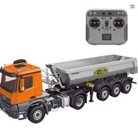 SJY-K5801-101 4WD, Camión de Ingeniería a Control Remoto de Alto Rendimiento a Escala 1/14 con Remolque 4x4, con Sonido y Luz