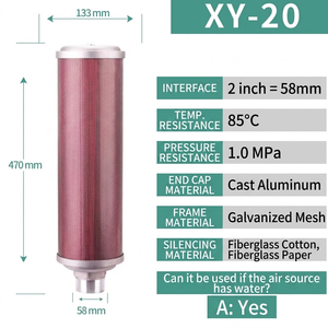 Élément filtrant silencieux de haute qualité XY-20 pour sécheur d'air déshydratant, pompe pneumatique à diaphragme, compresseur d'air - Prix de gros - Product Image 2