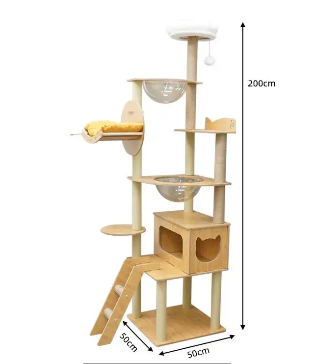Luxury large cat nest cat tree integrated multi-layer cat jumping platform toy