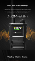 Alarma Portátil para Drones Vodasafe D10, Detección de 300MHz-6GHz, Batería de 15H, Ligero (183g), Pantalla de 1.5" para Seguridad de UAV